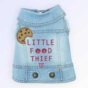 Pet clothes dog jeans jacket co blue denim coat (S)