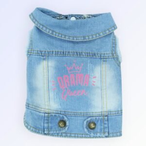 Pet Clothes Dog Jeans Jacket Cool Blue Denim Coat (S)