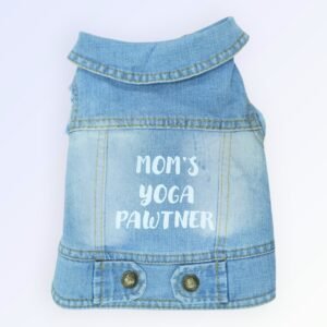 Pet Clothes Dog Jeans Jacket Cool Blue Denim Coat (M)