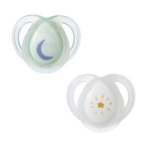 Tommee Tippee Night Time Soother Pack Of 2 (0-6M) Green