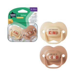 Tommee Tippee Any Time 2 Soothers 18-36 Months Beige & Red
