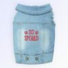 Pet Clothes Dog Jeans Jacket Cool Blue Denim Coat (XL)