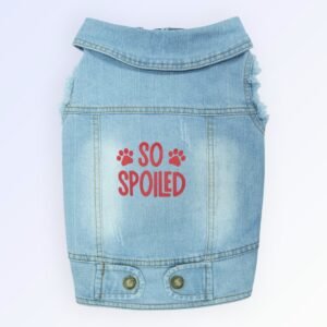 Pet Clothes Dog Jeans Jacket Cool Blue Denim Coat (XL)