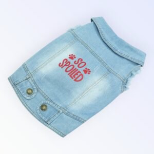 Pet Clothes Dog Jeans Jacket Cool Blue Denim Coat (XL)