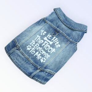 Pet Clothes Dog Jeans Jacket Cool Blue Denim Coat (XXL)