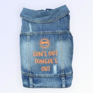 Pet Clothes Dog Jeans Jacket Cool Blue Denim Coat (XL)