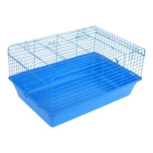 Blue Rabbit Cage, Width: 39cm, Height: 32cm, Length: 64cm