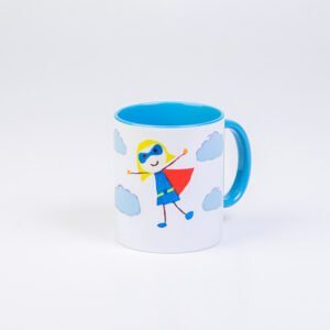 Mug - Drawings of pediatric cancer patients at KHCC - Superheroes.