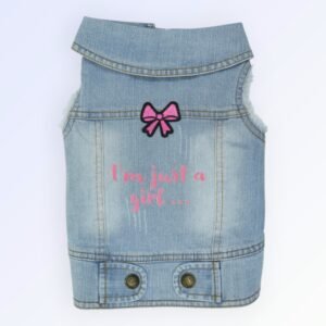 Pet clothes dog jeans jacket co blue denim coat