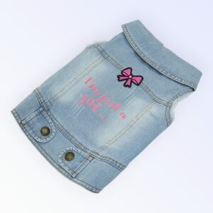 Pet clothes dog jeans jacket co blue denim coat