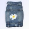 Pet Clothes Dog Jeans Jacket Cool Blue Denim Coat (L)