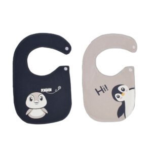 Junior Printed Bib "2 PCS" Penguin