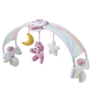 Chicco First Dreams 2-in-1 Rainbow Sky Bed Arch Mobile, Pink