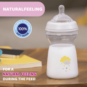 Chicco Natural Feeling Bottle, 330 ml (6 m+) Blue