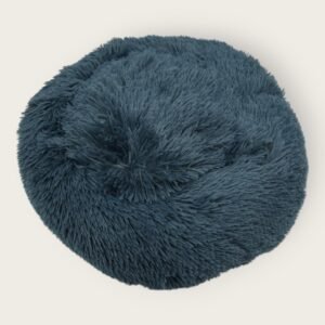 Round Plush Pet Bed - Dark Teal