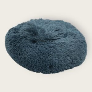 Round Plush Pet Bed - Dark Teal