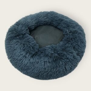 Round Plush Pet Bed - Dark Teal