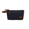 Black Slim Canvas Pouch