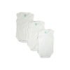 Habi Life Sleeveless Bodysuits, 3 Pack, White (6-9 m)