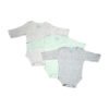 Habi Life Long-Sleeved Bodysuits, 3 Pack, Green (6-9 m)