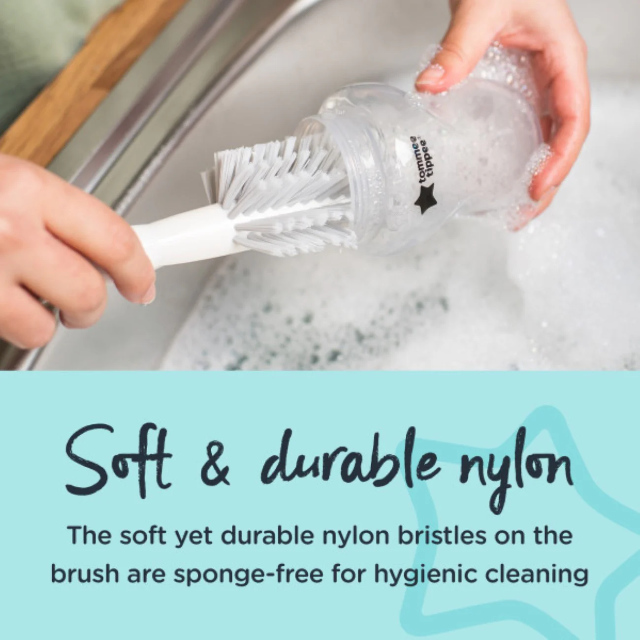 Tommee Tippee 2 in 1 Clean Bottle and Teat Brush - Image 4