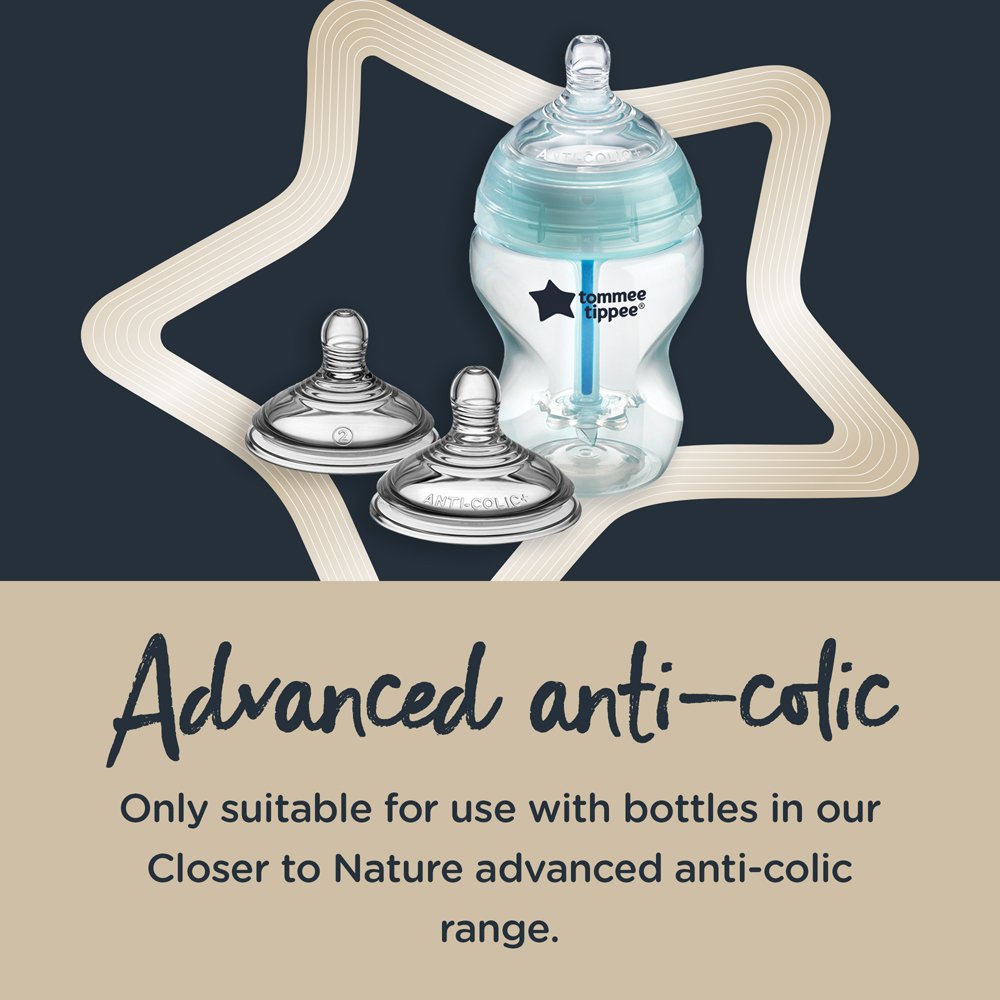 Tommee Tippee 2X Advanced Anti-colic Med Flow Teats (3m+) - Image 3