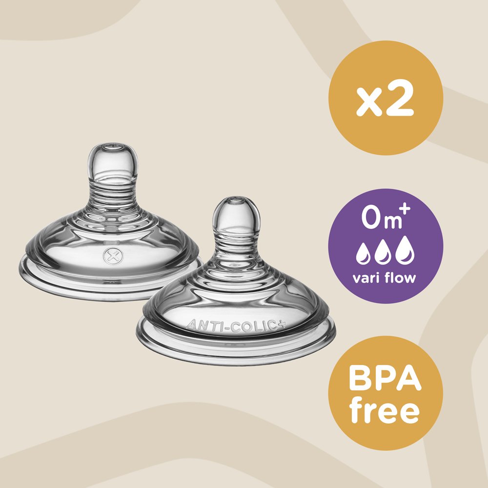 Tommee Tippee 2X Advanced Anti-colic Vari Flow Teats (0m+) - Image 2