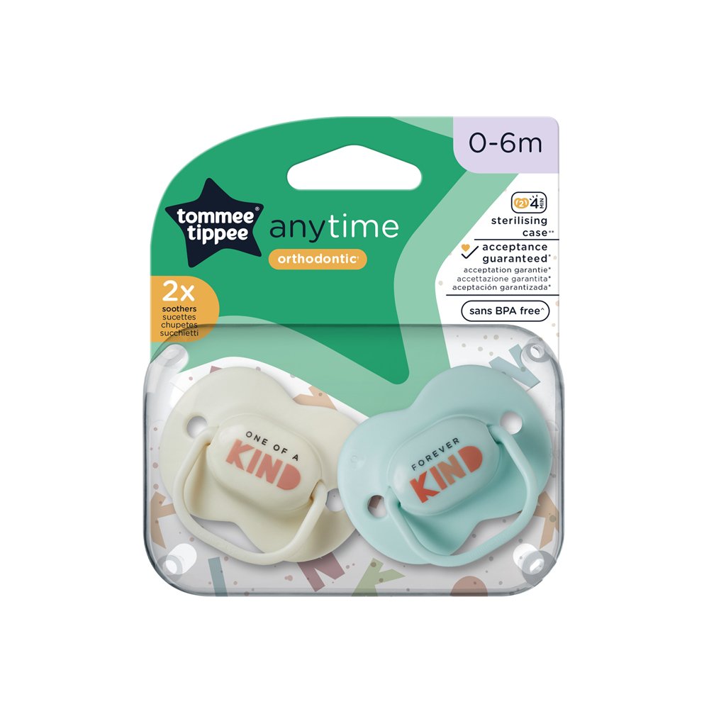 Tommee Tippee Anytime Soother Pack Of 2 (0-6M) Blue - Image 4