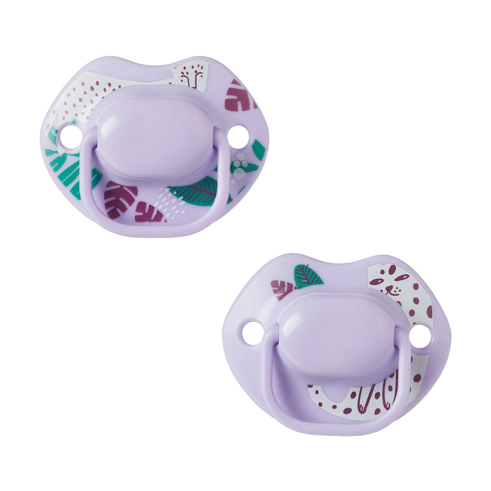 Tommee Tippee Moda Soother Pack Of 2 (6-18M) Midnight Jungle Purple - Image 2