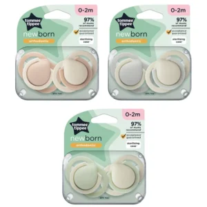 Tommee Tippee Newborn Orthodontic Soother, (0-2 M) for tiny mouths