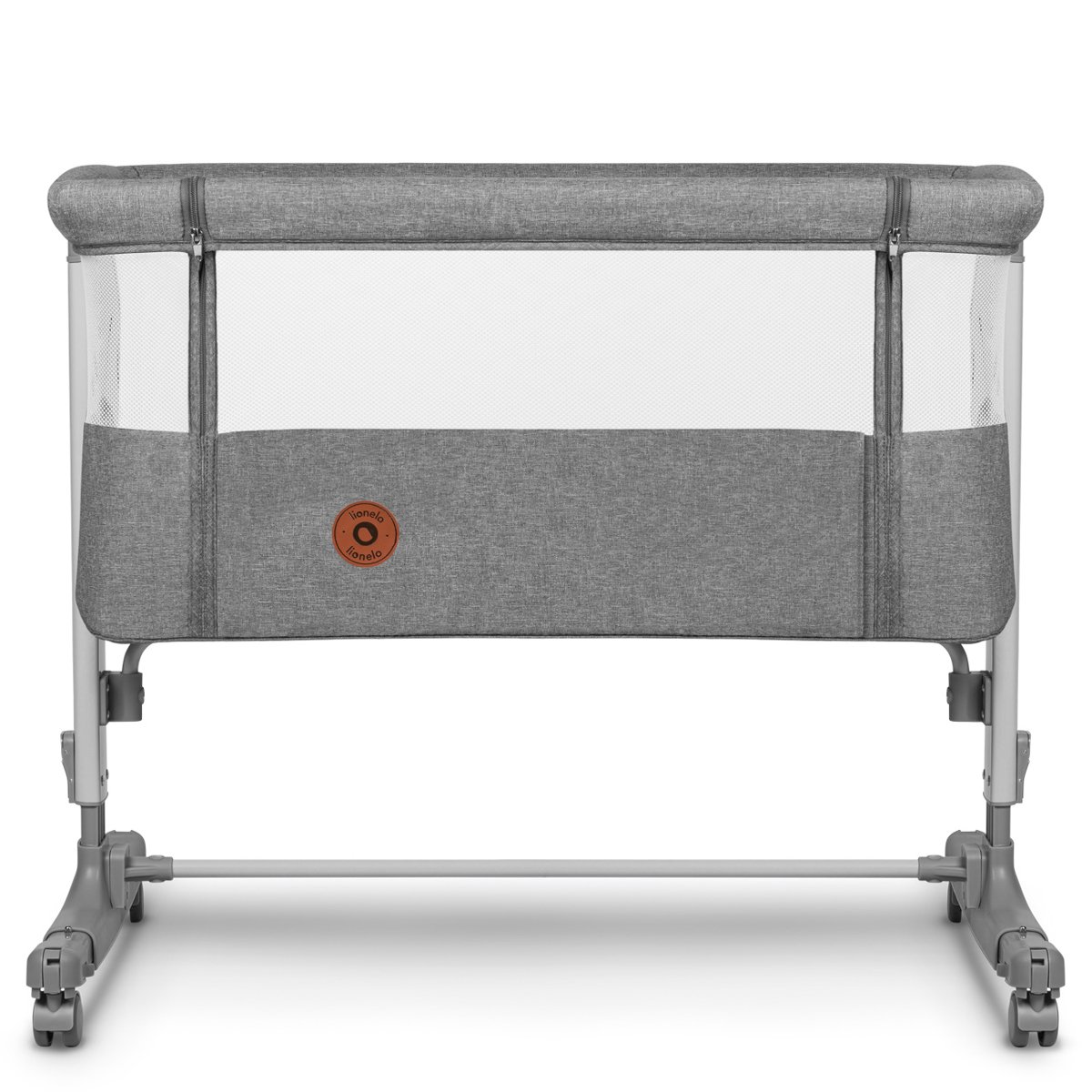 Lionelo Aurora Bedside Crib, Grey Concrete - Image 2