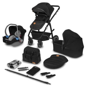 Lionelo Bianca 3in1 Stroller Set, Black