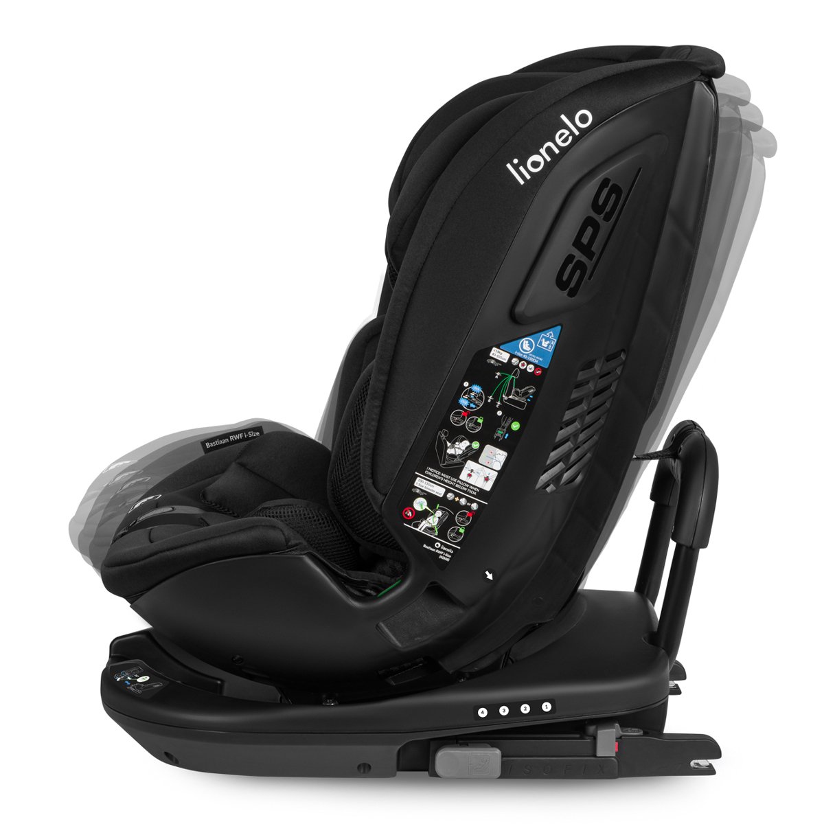 Lionelo Car Seat Bastiaan RWF I-Size, Black Carbon - Image 3