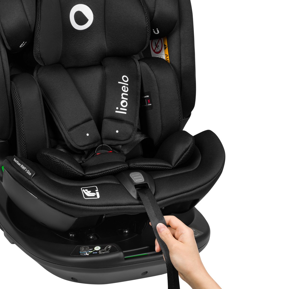 Lionelo Car Seat Bastiaan RWF I-Size, Black Carbon - Image 4