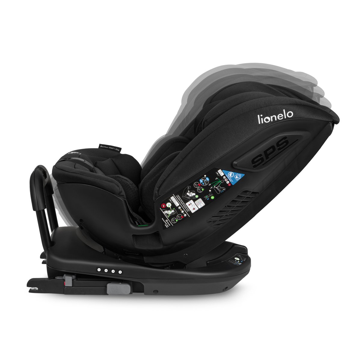Lionelo Car Seat Bastiaan RWF I-Size, Black Carbon - Image 5