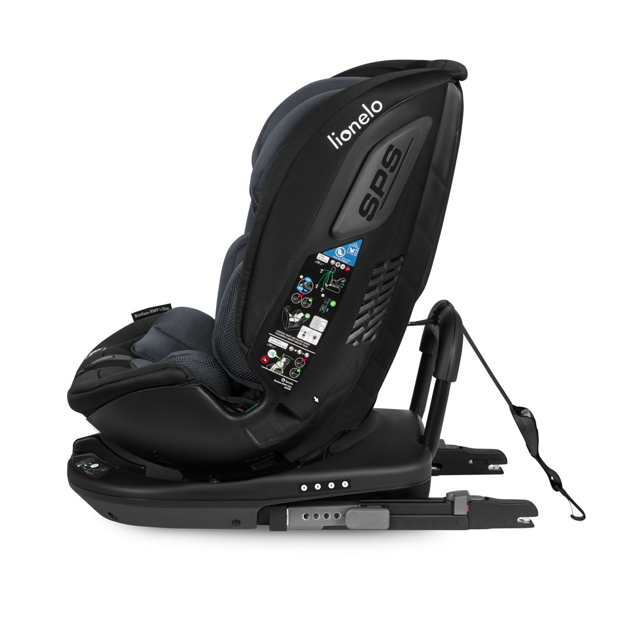 Lionelo Car Seat Bastiaan RWF I-Size, Grey Stone - الصورة 3