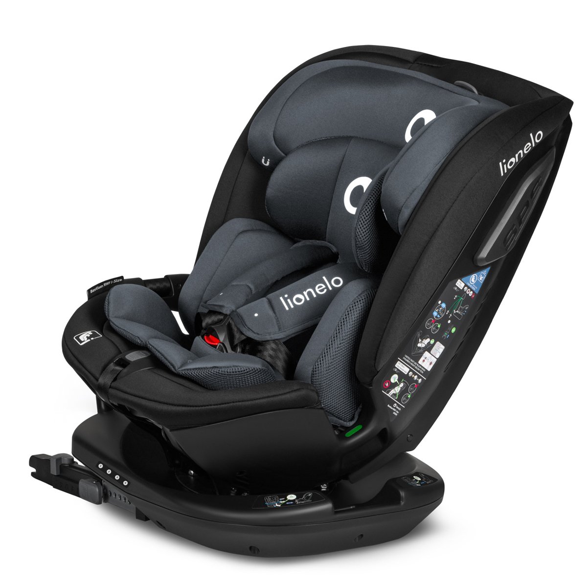 Lionelo Car Seat Bastiaan RWF I-Size, Grey Stone - الصورة 7