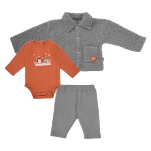 Junior Snow Printed Set (Bodysuit, Pants, Jacket) (18-24 m)