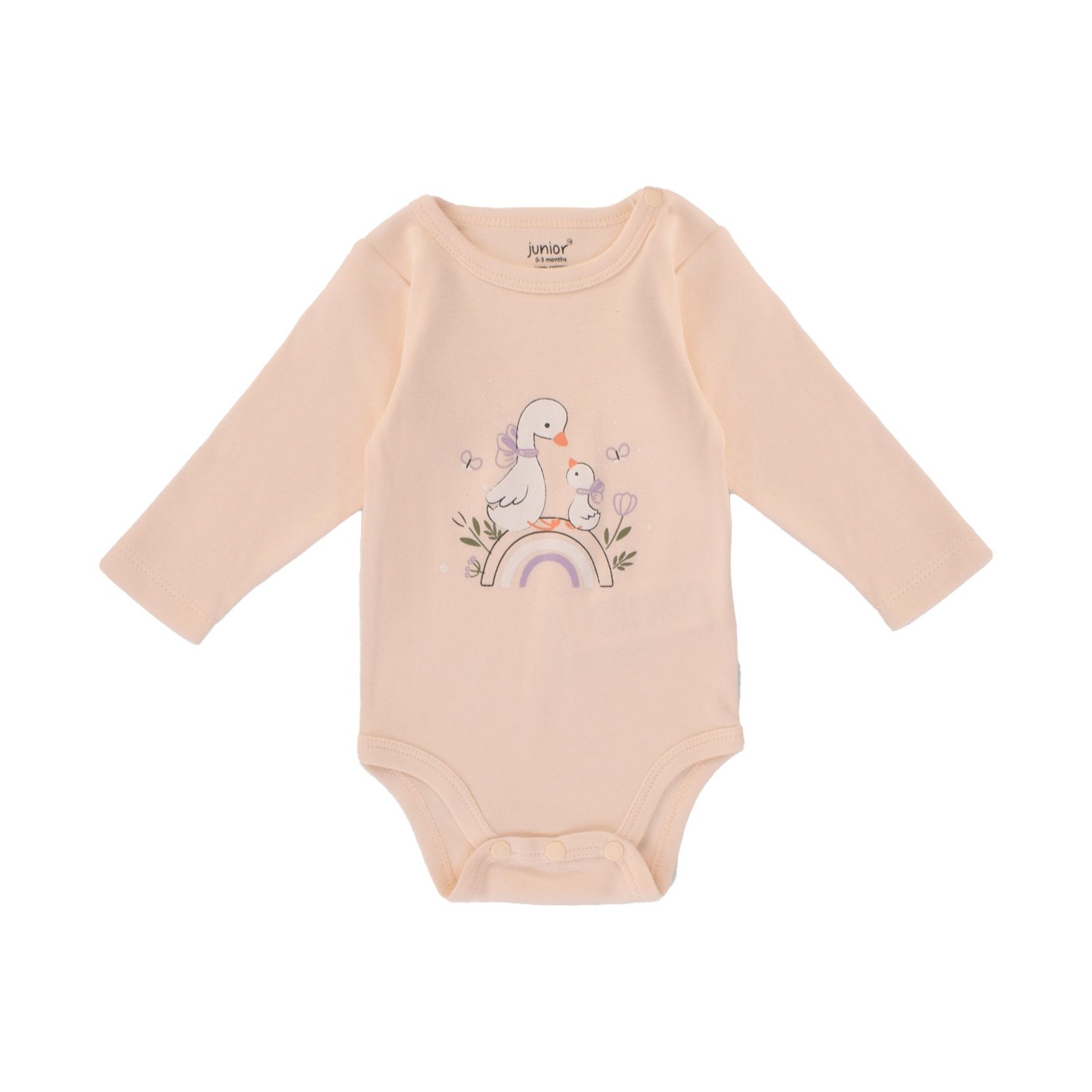 Junior Little Gosse Printed Set (Bodysuit, Pants, Hoodi Jacket) (6-9 m) - الصورة 4