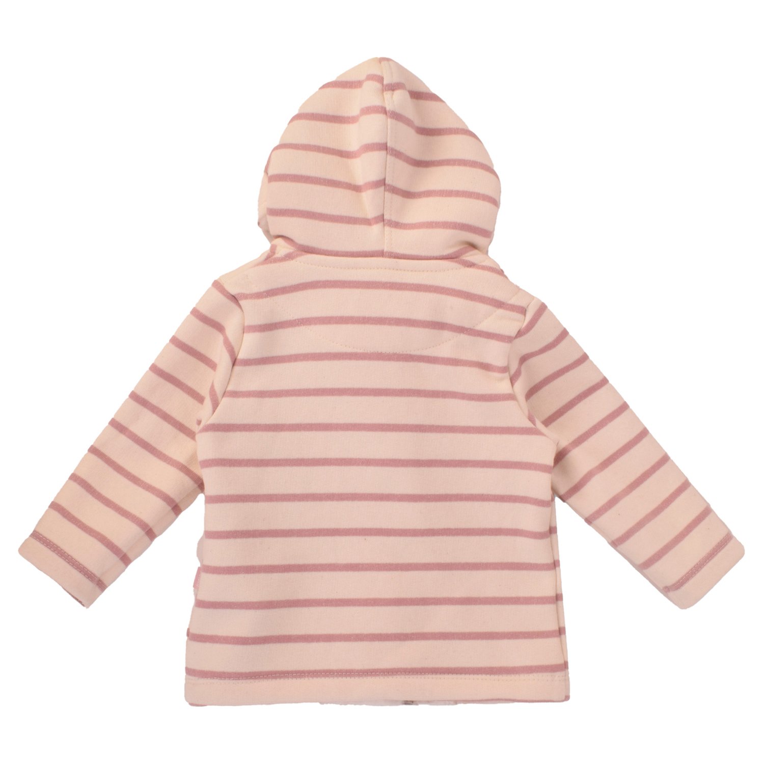 Junior Pink Stripe Printed Pajamas & Hoodi Jacket (0-3 m) - الصورة 6