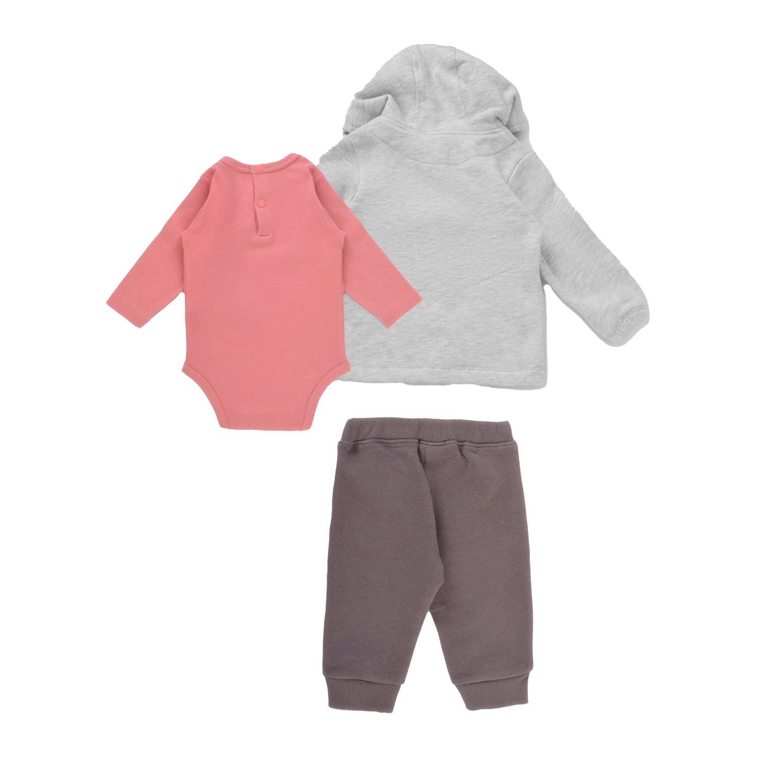Junior Simple Sweetness Printed Set (Bodysuit, Pants, Hoodi Jacket) (3-6 m) - الصورة 2
