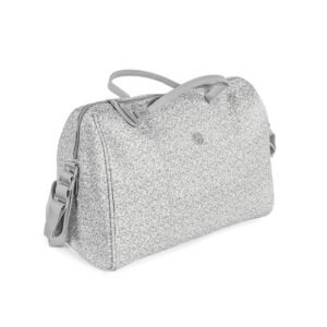 Pasito a Pasito Borsa Fasciatoio Ecopelle Grigio - Flower Mellow Line