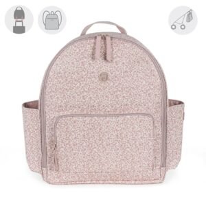Pasito a Pasito Backpack Diaper Bag Changing Mat - Flower Mellow Line Pink