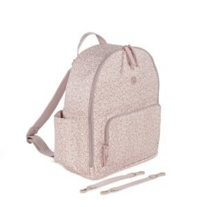 Pasito a Pasito Backpack Diaper Bag Changing Mat - Flower Mellow Line Pink