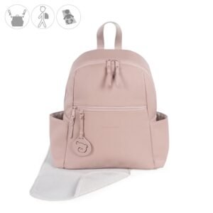 Pasito a Pasito Faux Leather Backpack Bag organizer, Pink