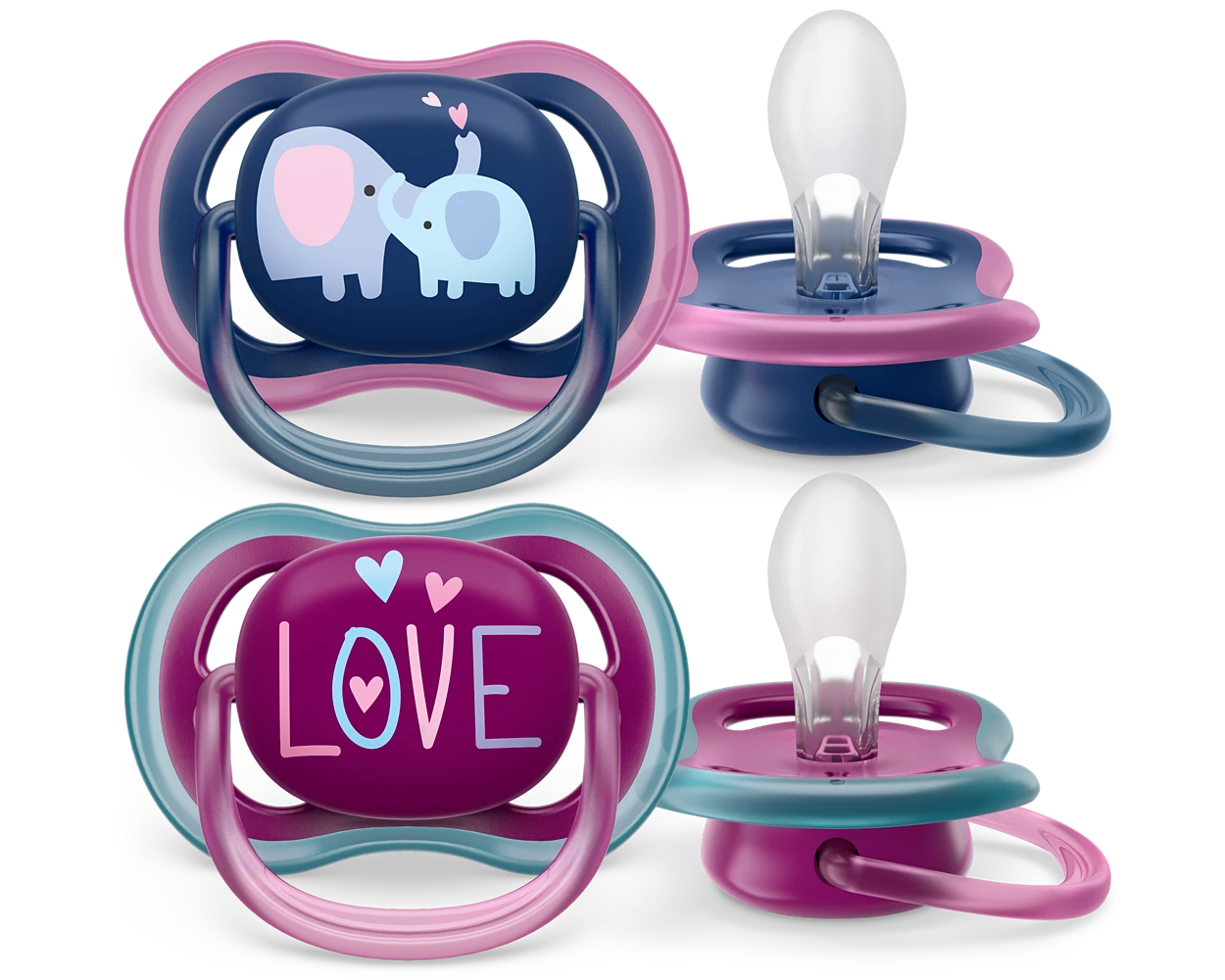 Avent ultra air Soother orthodontic (18+), Purple