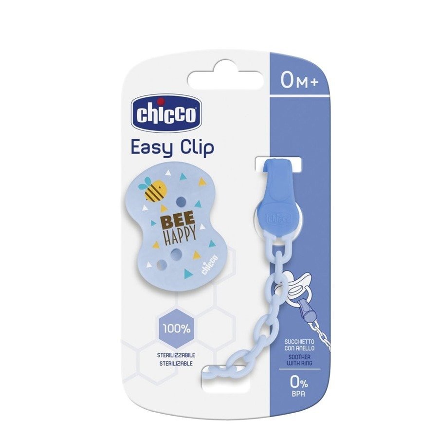 Chicco Easy Clip Pacifier Chain - Blue - Image 2