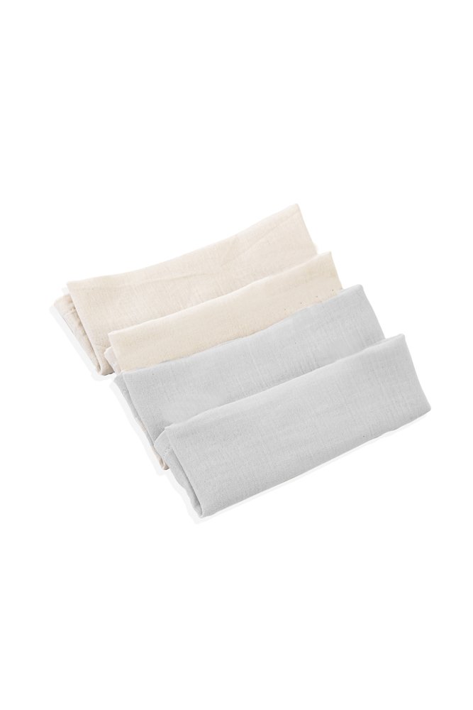 Babyjem Muslin Mouth Tissue / 4 Pcs / Grey - Image 9