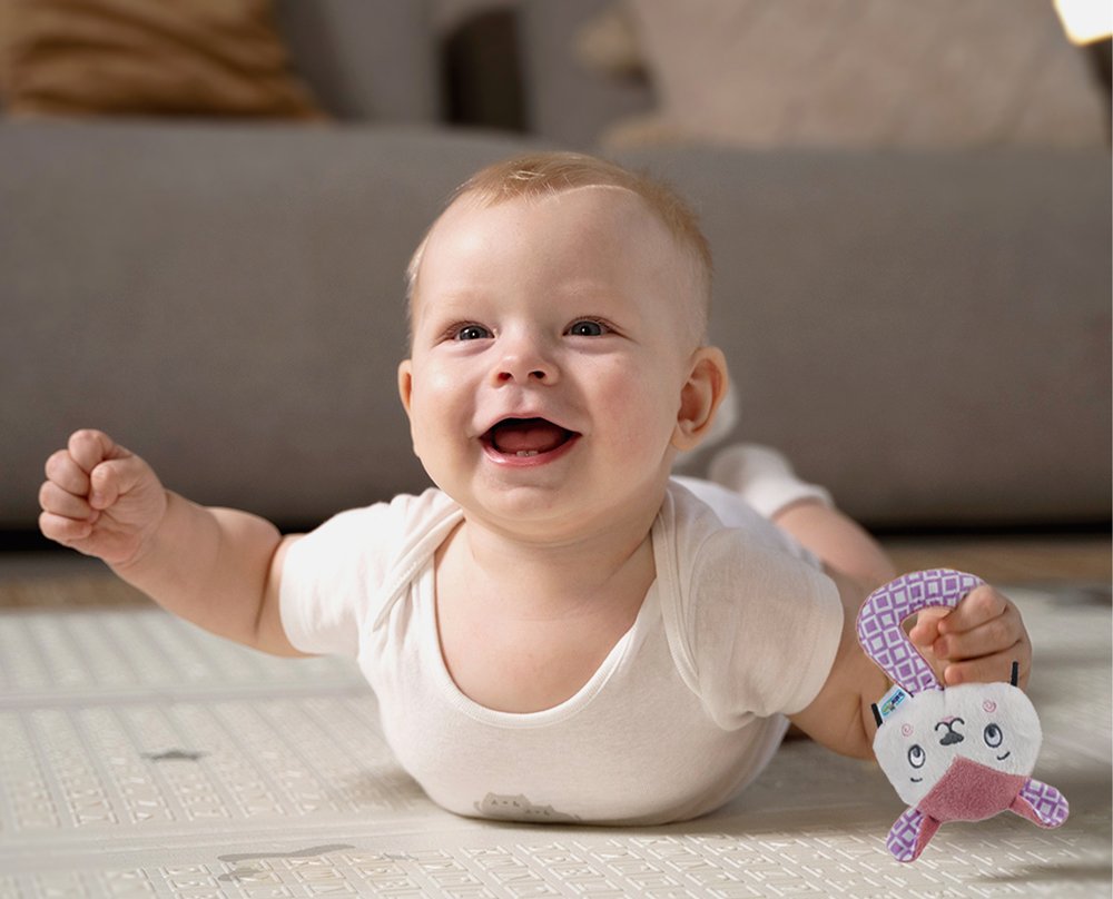 Babyjem Soft Baby Cat Rattle Toy / Rose - الصورة 3