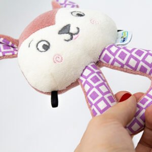 Babyjem Soft Baby Cat Rattle Toy / Rose